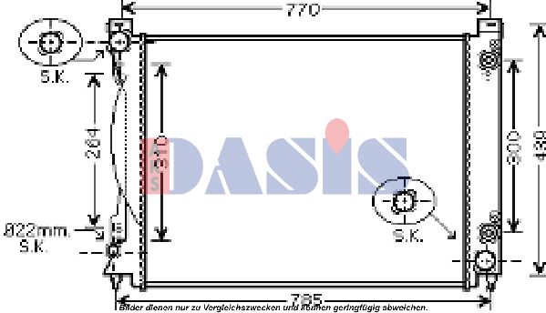 AKS DASIS Radiators, Motora dzesēšanas sistēma 480047N